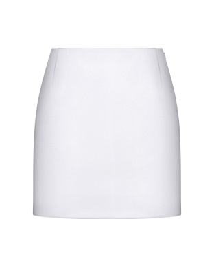 Silver satin skirt
