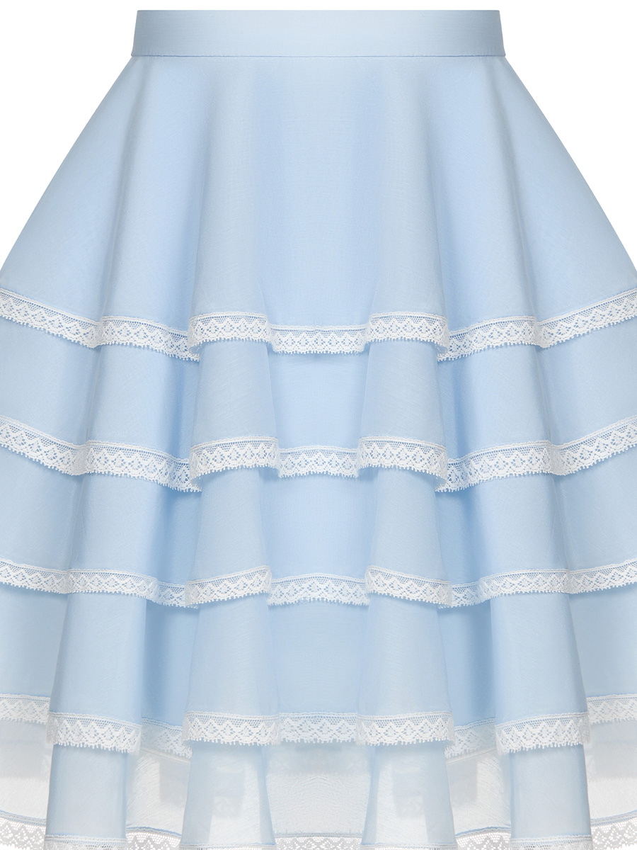 Blue skirt with lace