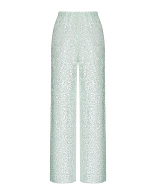 Mint Sequin Pants