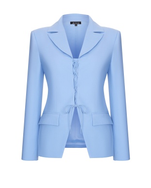 Sky Blue Tie Up Jacket