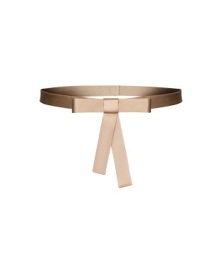 Beige silk belt