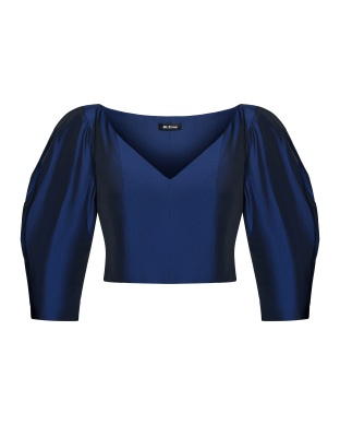 Ink-blue corset top