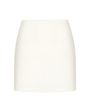 Milk satin skirt