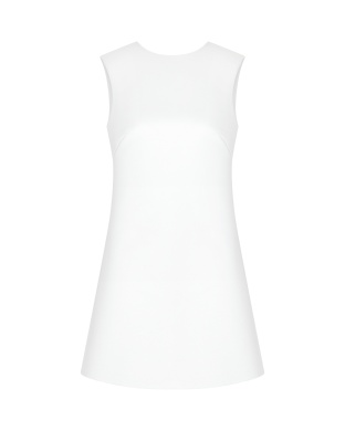 White dress with open back