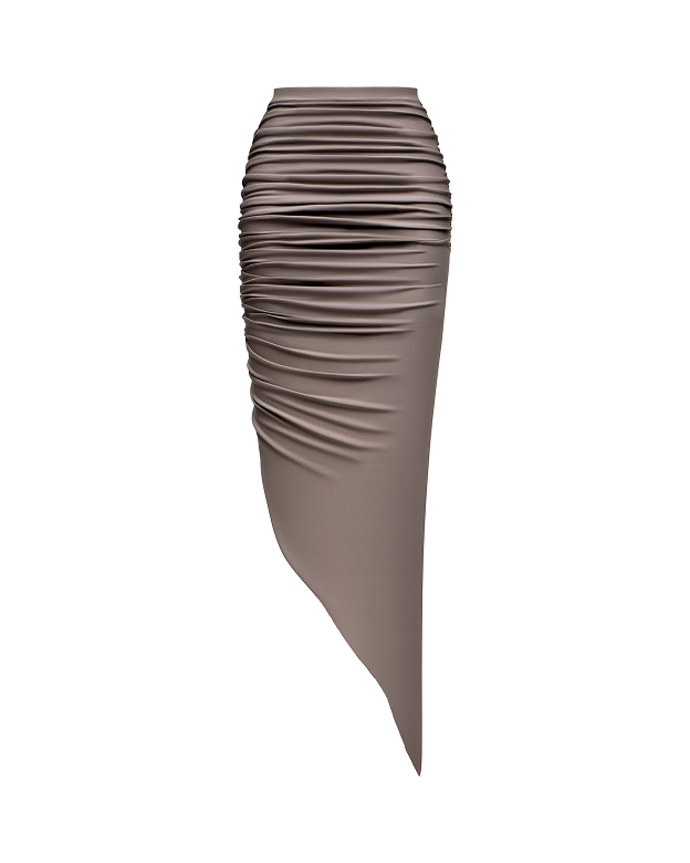 Beige skirt with belt