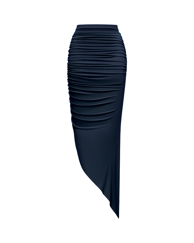 Blue skirt with belt