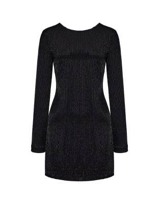 Glass beads dress on a chiffon base