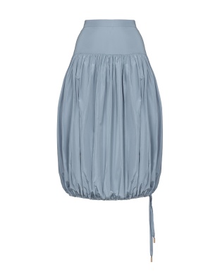 Silver shade airy midi skirt