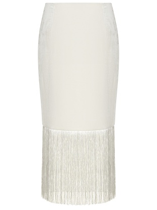 White velvet skirt