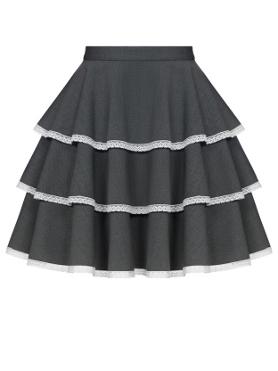 Gray skirt with lace