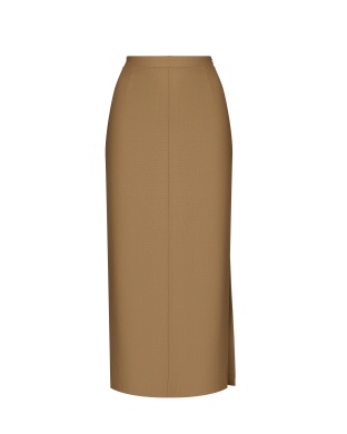 Straight skirt with side slit