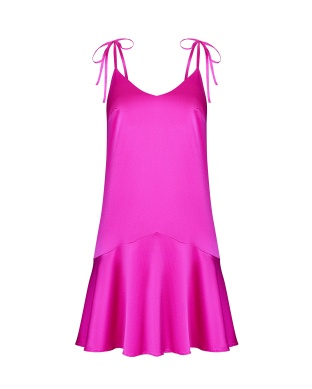 Dress with ties fuchsia