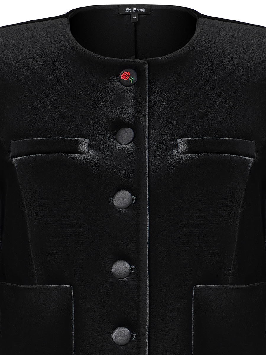 Black velvet jacket