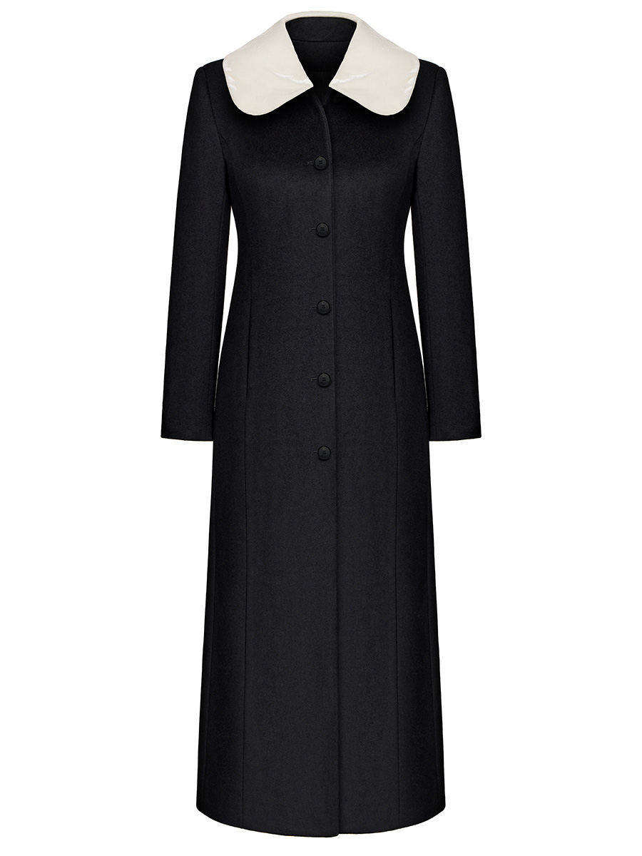 Coat with a velvet collar