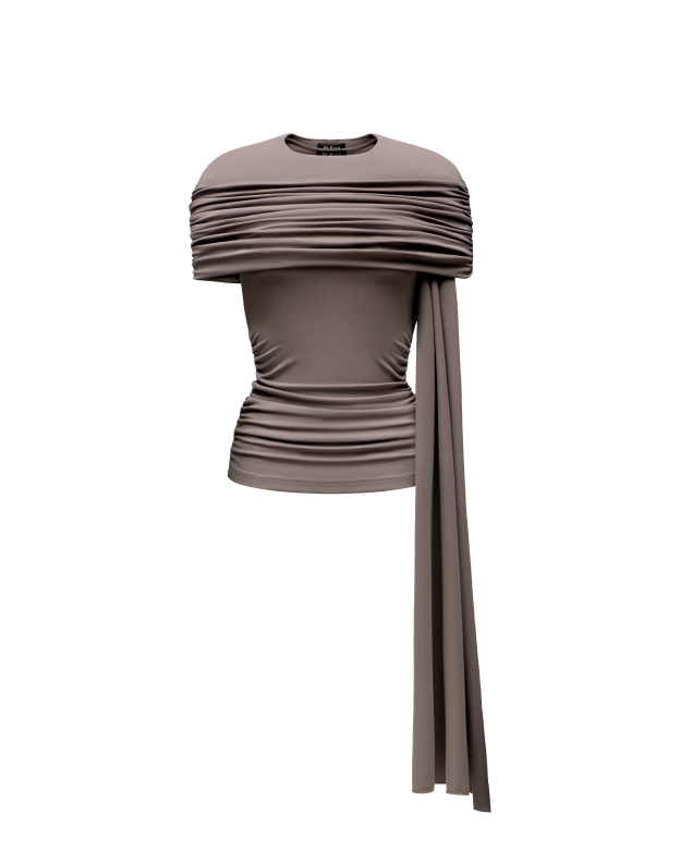Beige cape top